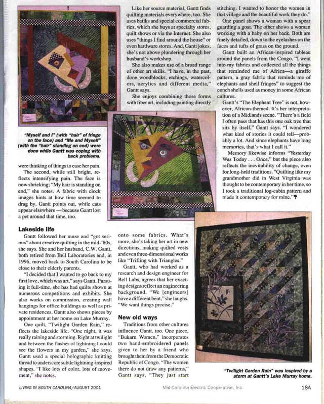 Copy of article about Dottie Gantt in the MCEC News