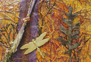 "Indian Summer" Copyright 2004 - Assemblage / Collage Art by Dottie Gantt