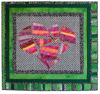 "Crazy Love" copyright 2001 - Art Quilt by Dottie Gantt