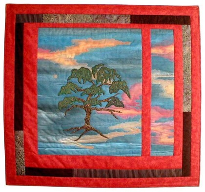 "Elephant Tree" copyright 1998 - Art Quilt by Dottie Gantt