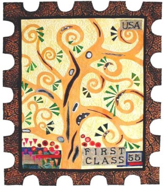 "First Class At 55" copyright 2002 - Art Quilt by Dottie Gantt