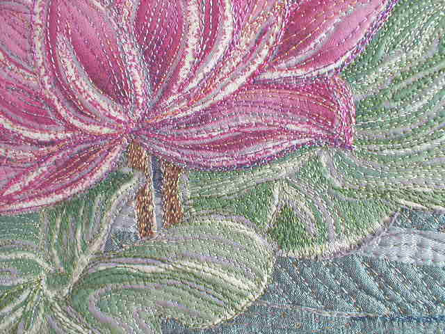 "Keiko's Pond" copyright 2005 - Art Quilt by Dottie Gantt