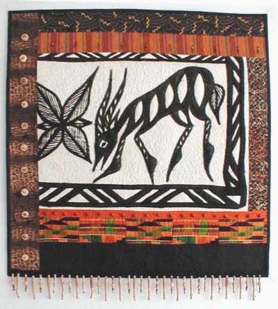 "Mali Mud" copyright 2001 -  Art Quilt by Dottie Gantt