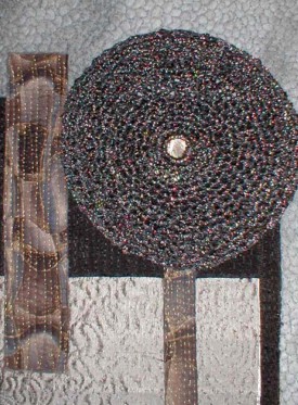 Detail View of "New Moon Dance" copyright 2003 - Art Quilt by Dottie Gantt