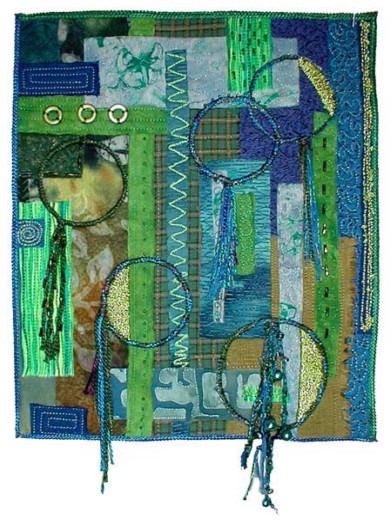 "Sea Nettles" copyright 2001 - Art Quilt by Dottie Gantt