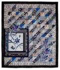 Photo of "Twilight Garden Rain" art quilt by Dottie Gantt